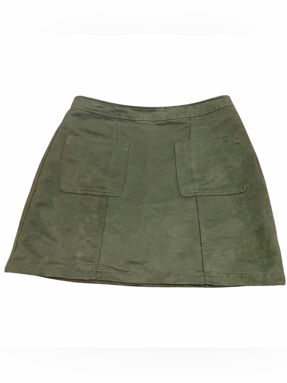 Old Navy Olive Mini Skirt with Patch Pockets - 12